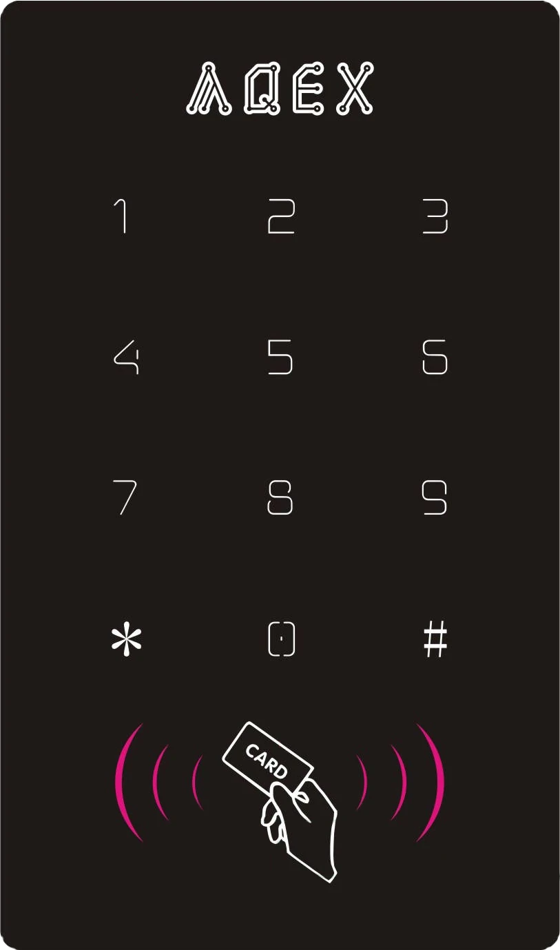 RFID card reader with keypad